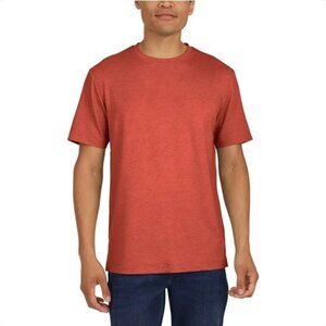 NWOT Lands' End Men's M Red Heather T-Shirt Polyester Blend Casual